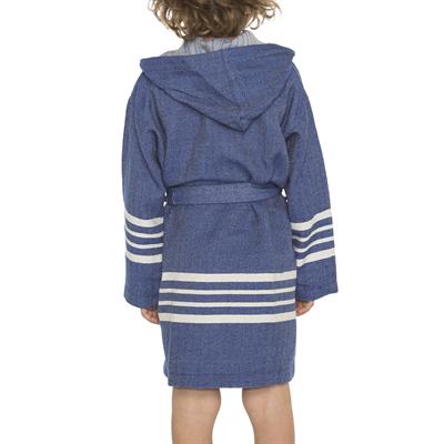 Krem Sultan with Hood Kids Bathrobe Royal Blue