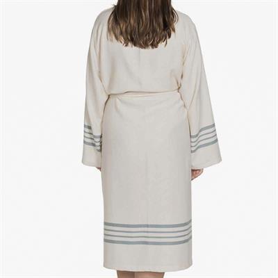 Krem Sultan Bathrobe Kimono Natural - Almond Green