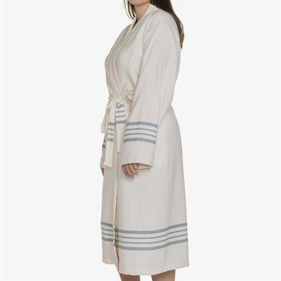 Krem Sultan Bathrobe Kimono Natural - Almond Green