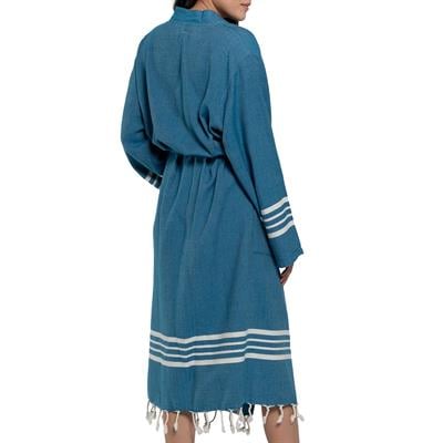 Krem Sultan Bathrobe Kimono Petrol Blue