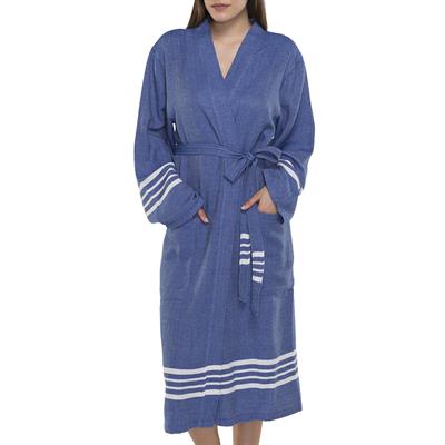 Krem Sultan Bathrobe Kimono Royal Blue