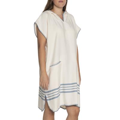 Krem Sultan Poncho Natural - Air Blue