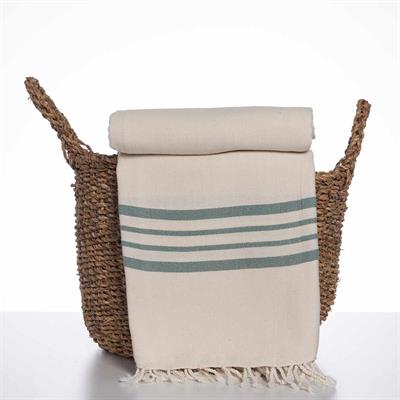 Krem Sultan XL Throw Natural - Almond Green