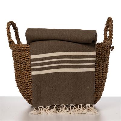 Krem Sultan XL Pike ve Koltuk Şalı Kahverengi