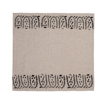 Tulip Napkin Natural - Black