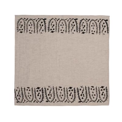 Tulip Napkin Natural - Black