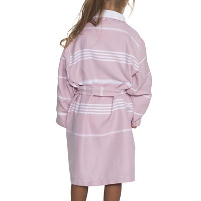 Leyla with Terry Lining Kids Bathrobe Rose Pink