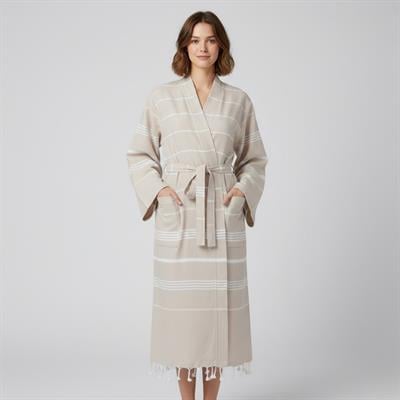 Leyla Bathrobe Kimono Beige