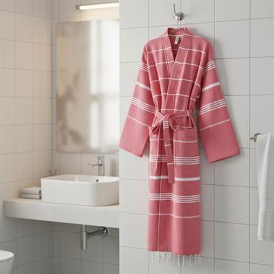 Leyla Bathrobe Kimono Red