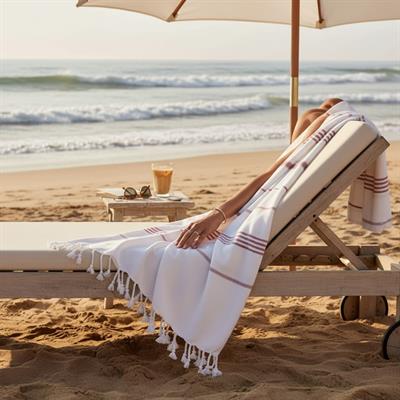 Leyla Peshtemal White - Bordeaux