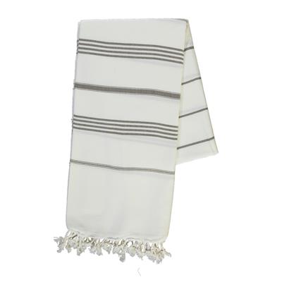 Leyla Peshtemal White - Khaki