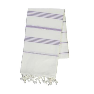 Leyla Peshtemal White - Dark Lilac