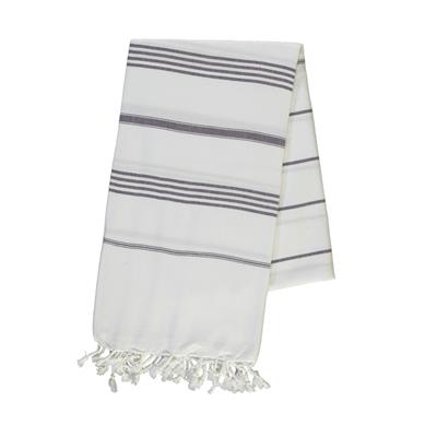 Leyla Peshtemal White - Dark Purple