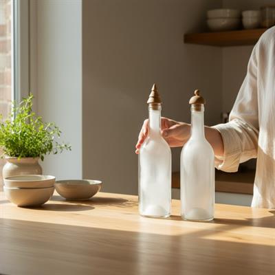 Solid Wood Mixed Bottle Cap 3 Way Set Home Accessories Natural