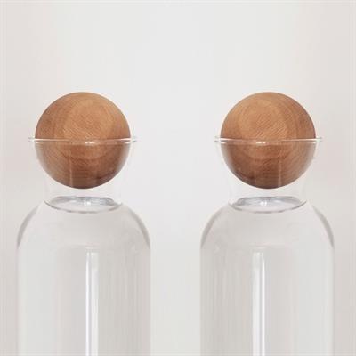 Solid Wood Sphere Karaf / Bottle / Jug Cover Home Accessories Natural
