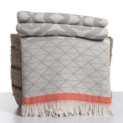 May Throw Light Grey - Coral