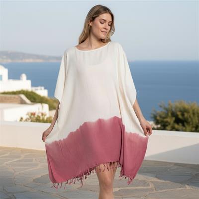 Minzi Tunic Natural - Dusty Rose