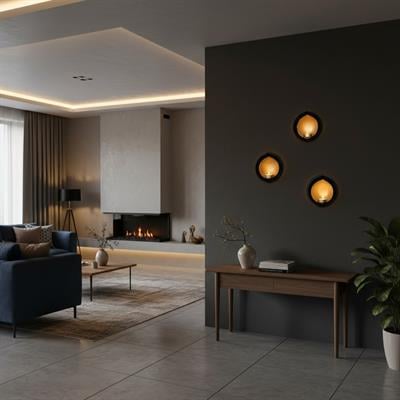 Candle Holder Sconce Home Accessories Black - Gold