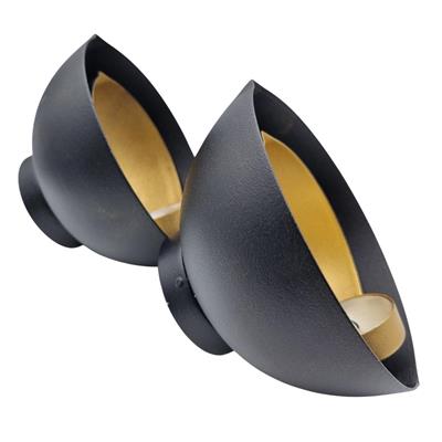 Candle Holder Sconce Home Accessories Black - Gold