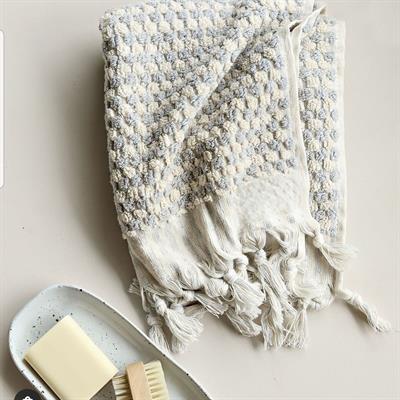 Nohut Havlu Beyaz - Açık Gri