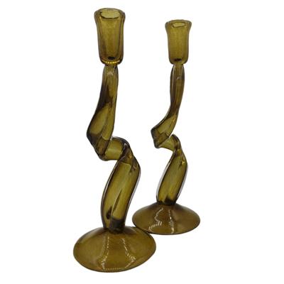 Obje Şamdan Murano Yağ Yeşili Ev Aksesuarı Doğaçlama 01