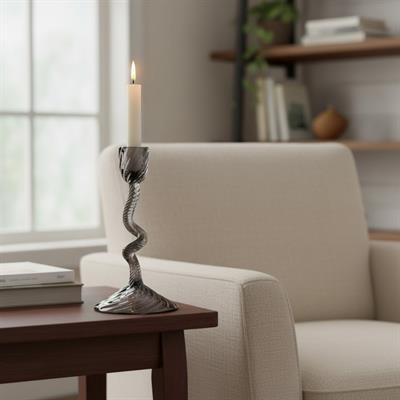 Obje Şamdan Mürdüm Ev Aksesuarı Doğaçlama 01