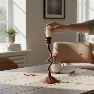 Obje Şamdan Tarçın Ev Aksesuarı Doğaçlama 01