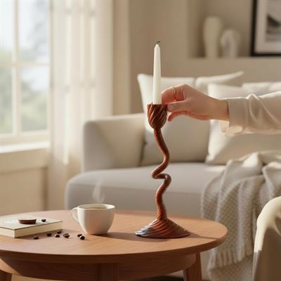 Obje Şamdan Tarçın Ev Aksesuarı Doğaçlama 01