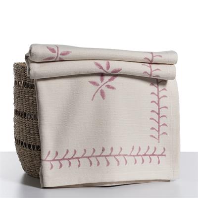 Peri Throw Natural - Dusty Rose
