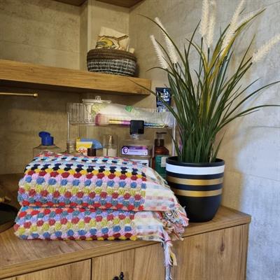 Pompom Towel Multi Color 01