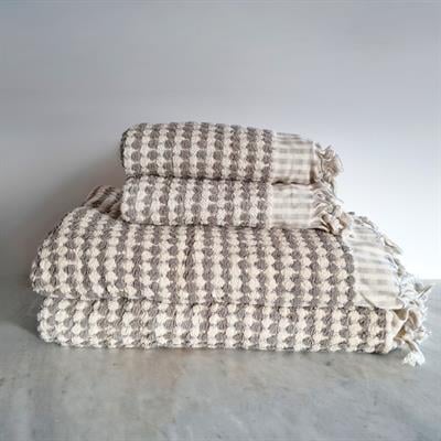 Pompom Towel Natural - Taupe
