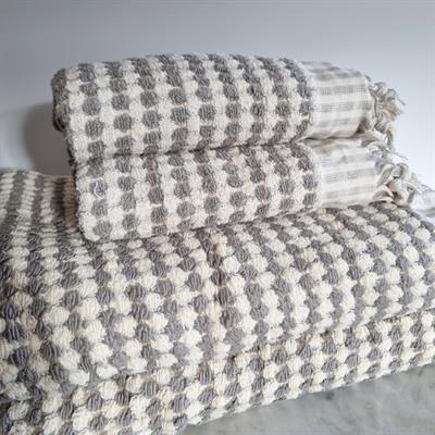 Pompom Towel Natural - Taupe