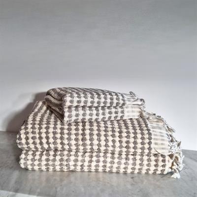 Pompom Towel Natural - Taupe