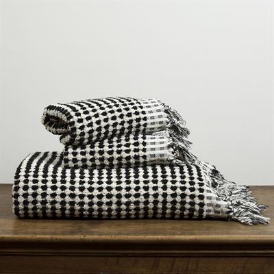 Pompom Towel Natural - Black