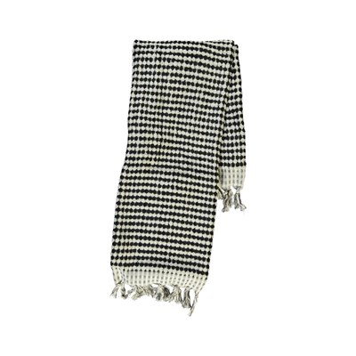 Pompom Towel Natural - Black
