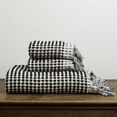 Pompom Towel Natural - Black