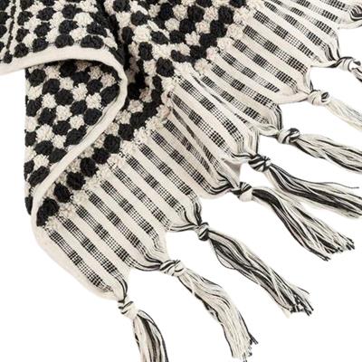 Pompom Towel Natural - Black