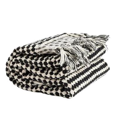 Pompom Towel Natural - Black