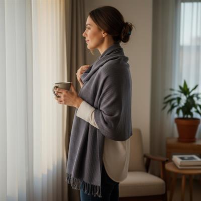 Ray Stone Washed Peshtemal Dark Grey