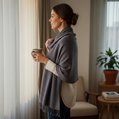 Ray Stone Washed Peshtemal Dark Grey