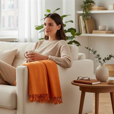 Ray Stone Washed Peshtemal Orange