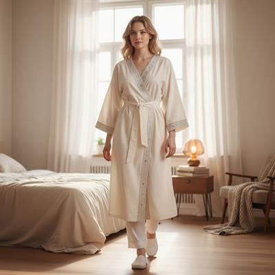 Satin Caftan Natural