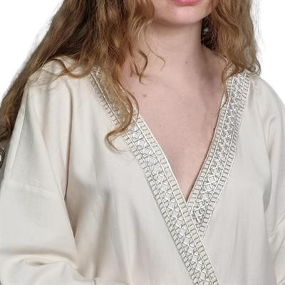Satin Caftan Natural
