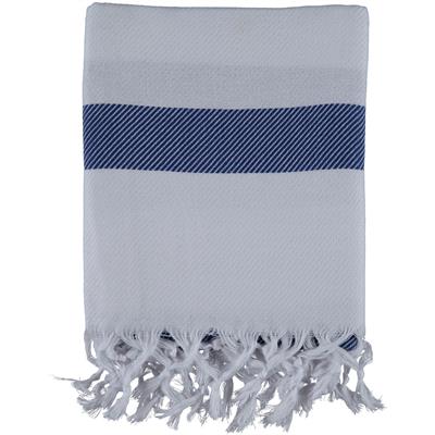 Soho Peshtemal White - Royal Blue