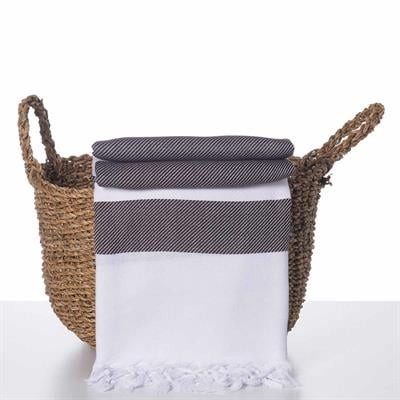 Soho Throw White - Brown