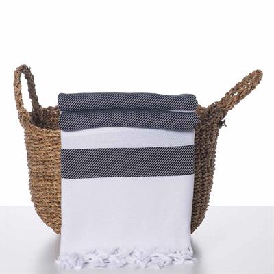 Soho Throw White - Black