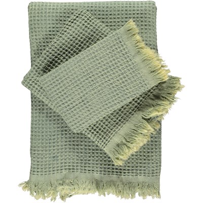 Stone Waffle Throw Almond Green