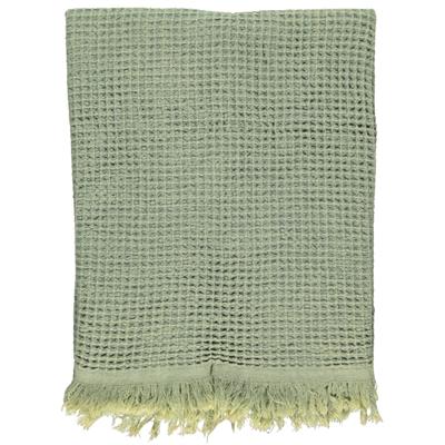 Stone Waffle Throw Almond Green