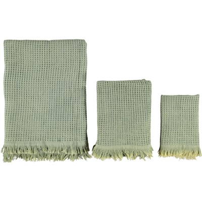 Stone Waffle Throw Almond Green
