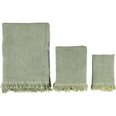 Stone Waffle Throw Almond Green